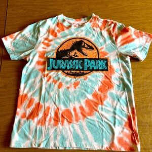 Tie-Dye Kids T-Shirt - Orange and Blue Jurassic Park